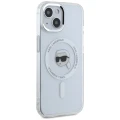 Etui Karl Lagerfeld IML Metal Karl Head MagSafe do iPhone 15 Plus biały