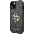 Etui Guess 4G Big Metal Logo na iPhone 15 - szare