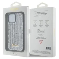 Etui Guess Sequin Script Metal na iPhone 15 - srebrne