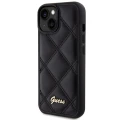 Etui Guess Quilted Metal Logo na iPhone 15 - czarne