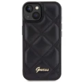 Etui Guess Quilted Metal Logo na iPhone 15 - czarne