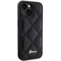 Etui Guess Quilted Metal Logo na iPhone 15 - czarne