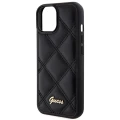Etui Guess Quilted Metal Logo na iPhone 15 - czarne