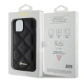 Etui Guess Quilted Metal Logo na iPhone 15 - czarne