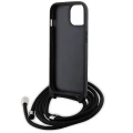 Etui Karl Lagerfeld Crossbody Saffiano Metal Pin Karl&Choupette na iPhone 15 - czarne