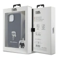 Etui Karl Lagerfeld Crossbody Saffiano Monogram Metal Pin Karl & Choupette na iPhone 15 - czarne