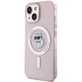 Etui Karl Lagerfeld IML Choupette MagSafe na iPhone 15 - różowe