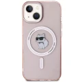 Etui Karl Lagerfeld IML Choupette MagSafe na iPhone 15 - różowe