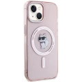 Etui Karl Lagerfeld IML Choupette MagSafe na iPhone 15 - różowe