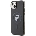 Etui Karl Lagerfeld Karl&Choupette Glitter MagSafe na iPhone 15 - czarne