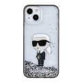 Etui Karl Lagerfeld Liquid Glitter Ikonik do iPhone 15 - przezroczyste