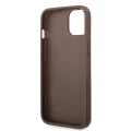 Etui Guess 4G Big Metal Logo do iPhone 15 - brązowe