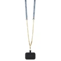 Etui Guess Crossbody 4G Metal Logo do iPhone 15 - niebieskie