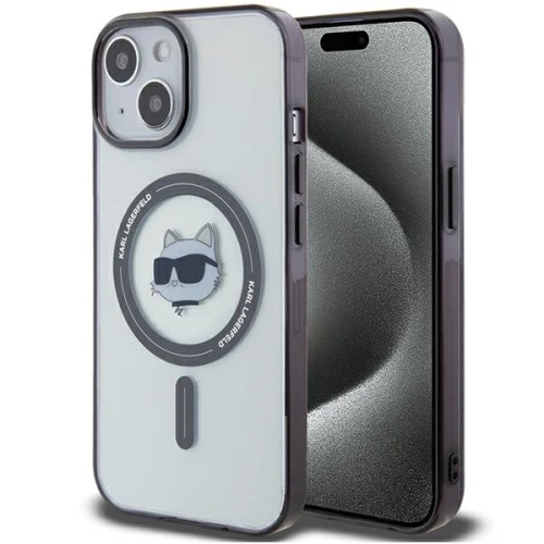 Etui Karl Lagerfeld IML Choupette's Head MagSafe do iPhone 15 - przezroczyste