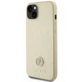 Etui Guess Leather 4G Metal Logo Strass do iPhone 15 - złote