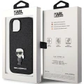 Etui Karl Lagerfeld Fixed Glitter Ikonik Logo Metal Pin do iPhone 15 - czarne