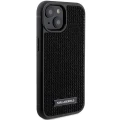 Etui Karl Lagerfeld Rhinestone Logo Metal Plate do iPhone 15 - czarne