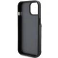 Etui Karl Lagerfeld Saffiano Cardslots and Stand Monogram Ikonik Patch do iPhone 15 - czarne