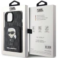 Etui Karl Lagerfeld Saffiano Cardslots and Stand Monogram Ikonik Patch do iPhone 15 - czarne