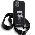 Etui Karl Lagerfeld Crossbody Silicone Ikonik do iPhone 15 - czarne