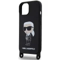 Etui Karl Lagerfeld Crossbody Silicone Ikonik do iPhone 15 - czarne
