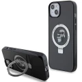 Etui Karl Lagerfeld Ring Stand Karl&Choupettte MagSafe do iPhone 15 - czarne