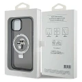 Etui Karl Lagerfeld Ring Stand Karl&Choupettte MagSafe do iPhone 15 - czarne