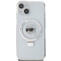 Etui Karl Lagerfeld Ring Stand Karl Head MagSafe do iPhone 15 - białe