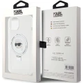 Etui Karl Lagerfeld Ring Stand Karl Head MagSafe do iPhone 15 - białe