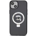 Etui Karl Lagerfeld Ring Stand Karl Head MagSafe do iPhone 15 - czarne
