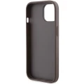 Etui Guess Grip Stand 4G Triangle Strass na iPhone 15 - brązowe