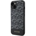 Etui Guess GCube Stripes MagSafe na iPhone 15 / 14 / 13 - czarne