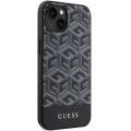 Etui Guess GCube Stripes MagSafe na iPhone 15 / 14 / 13 - czarne