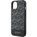 Etui Guess GCube Stripes MagSafe na iPhone 15 / 14 / 13 - czarne