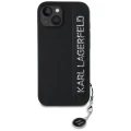 Etui Karl Lagerfeld Saffiano Rhinestones & Charm na iPhone 15 / 14 / 13 - czarne