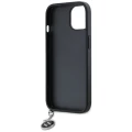 Etui Karl Lagerfeld Saffiano Rhinestones & Charm na iPhone 15 / 14 / 13 - czarne