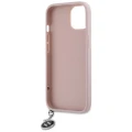 Etui Karl Lagerfeld Saffiano Rhinestones & Charm na iPhone 15 / 14 / 13 - różowe