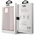 Etui Karl Lagerfeld Saffiano Rhinestones & Charm na iPhone 15 / 14 / 13 - różowe