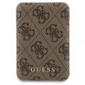 Zestaw etui Guess 4G Metal Logo na iPhone 15 + powerbank 5000mAh MagSafe - brązowy
