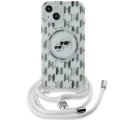 Etui Karl Lagerfeld IML Crossbody Monogram Karl & Choupette Head MagSafe na iPhone 15 / 14 / 13 - przezroczyste