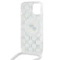 Etui Karl Lagerfeld IML Crossbody Monogram Karl & Choupette Head MagSafe na iPhone 15 / 14 / 13 - przezroczyste
