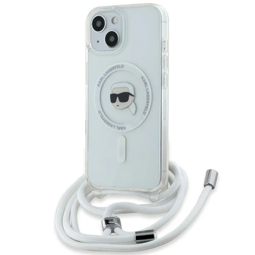 Etui Karl Lagerfeld Crossbody IML Karl Head MagSafe na iPhone 15 / 14 / 13 - przezroczyste