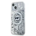 Etui Karl Lagerfeld Liquid Glitter Choupette Head MagSafe na iPhone 15 / 14 / 13 - przezroczyste