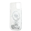 Etui Karl Lagerfeld Liquid Glitter Choupette Head MagSafe na iPhone 15 / 14 / 13 - przezroczyste