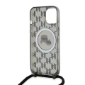 Etui Karl Lagerfeld IML Crossbody Monogram Karl & Choupette Head MagSafe na iPhone 15 / 14 / 13 - czarne