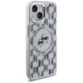 Etui Karl Lagerfeld IML Monogram Karl & Choupette Head MagSafe na iPhone 15 - przezroczyste