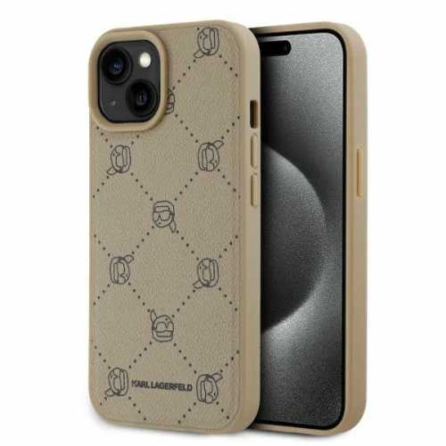Etui Karl Lagerfeld Magsafe Karl Head na iPhone 15 - beżowe