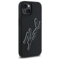 Etui Karl Lagerfeld 3D Rubber Signature na iPhone 15 - czarne