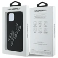 Etui Karl Lagerfeld 3D Rubber Signature na iPhone 15 - czarne