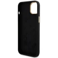 Etui Guess Silicone Logo Strass 4G do iPhone 15 - czarne
